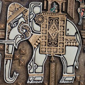 handcrafted wooden wall art panel