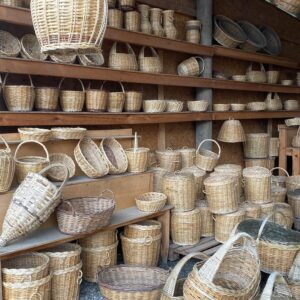 handwoven bamboo storage basket