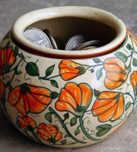 close up money put aside savings